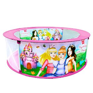 Piscina Divertida para Bolinhas e Brinquedos Infantil bebe Piquenique das Princesas DM Toys