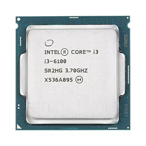 Processador gamer Intel Core i3-6100 de 2 núcleos e 3.7GHz de frequência com gráfica integrada