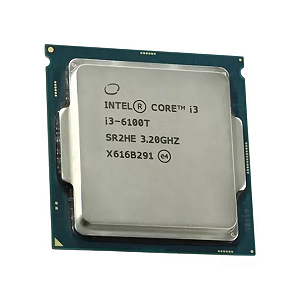 Processador gamer Intel Core i3-6100T de 2 núcleos e 3.2GHz de frequência com gráfica integrada