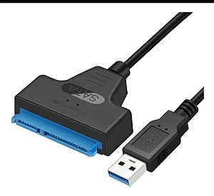 Cabo Adaptador Conversor Usb Para Hd Ssd Sata 2,5 Usb 2.0 Cor Preto