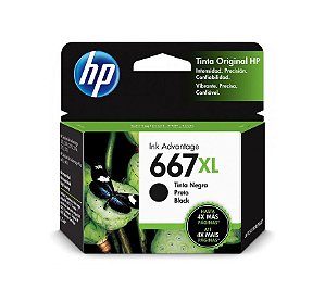 Cartucho 667XL 3YM81AL Preto 8.5ML HP