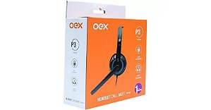 Fone Ouvido Headset Essential P3 + USB Preto oex HS104