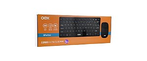 Combo Oex Teclado E Mouse Wireless TM405 Ultra Slim Compacto Preto