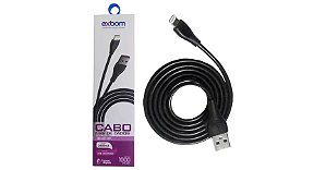 Cabo Lightning 2.4A Turbo com 1 Metro Emborrachado c