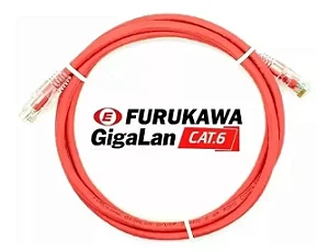 Patch Cord Furukawa Gigalan Cat6 1,50 Mts Vermelho