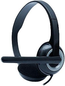 Headset Call Meet com conexão P3 e controle de volume no cabo OEX HS103 - Preto