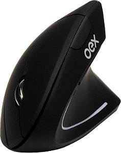 Mouse Wireless Vertical Oex, Preto - Ms605
