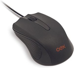 Mouse Com Fio 1000 Dpi Oex Ms100 - Preto