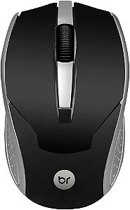 Mouse USB Preto e Prata 28 Bright