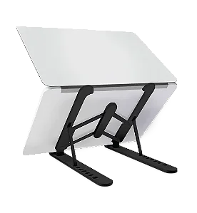 Suporte para Notebook com 6 ângulos ajustáveis - Portátil e Dobrável - OEX SN101 - Preto