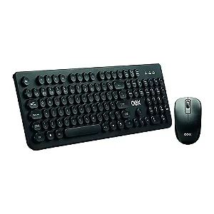 Kit Teclado e Mouse Wireless Sem Fio Combo Pop OEX TM410, Preto
