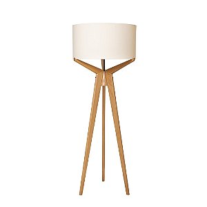 LUMINÁRIA DE PISO NAVI COM CÚPULA DE TECIDO - MADRELUSTRE