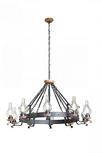 LUSTRE OXFORD 10 LÂMPADAS - MADRELUSTRE