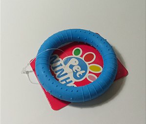 BRINQUEDO MORDEDOR ANEL DE BORRACHA AZUL