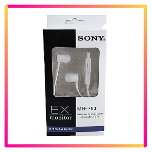 FONE DE OUVIDO SONY P2 EX MONITOR MH 750 Apenas R 18 00 reais