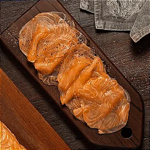 CARPACCIO DE SALMÃO DEFUMADO - 100g