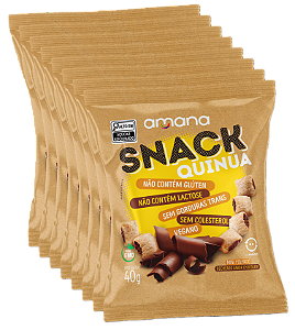 SNACK DE QUINUA RECHEADO SABOR CHOCOLATE PACK C/ 8