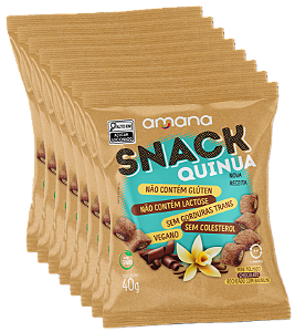SNACK DE QUINUA COM CACAU RECHEADO DE BAUNILHA PACK C/ 8