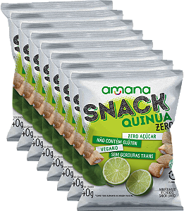 SNACK DE QUINUA RECHEADO DE LIMÃO ZERO PACK C/ 8