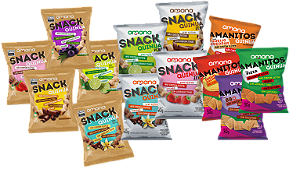 AMANA COMBO 5- DEGUSTAÇÃO 13 UNIDADES - 5 SNACKS RECHEADOS C/ AÇÚCAR DEMERARA + 4 SNACKS RECHEADOS ZERO + 4 AMANITOS