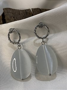 Brinco Gota cinza