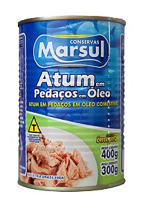 Atum Pedaços em Oleo Lata 400 g - Marsul