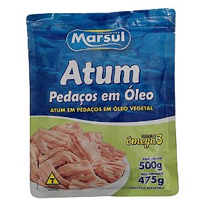 Atum Pedaços em Óleo Pacote 500 g - Marsul