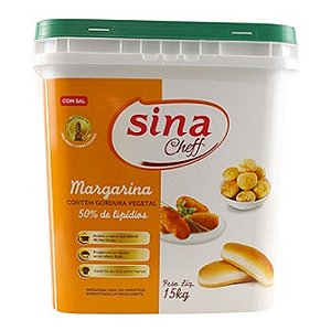 Margarina com Sal 50% de Lipídeos Balde 15 kg - Sina
