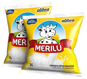 Leite em pó - Composto Lácteo de Soro do Leite e Gordura Vegetal Pacote 400 g - Merilú