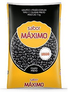 Feijão Preto Pacote 1 kg - Sabor Máximo