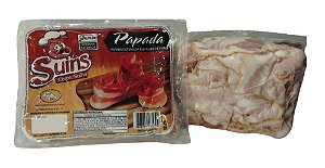 Bacon Fatiado Medalhão (Papada) Pacote 1 kg - Suins