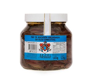 Aliche Filé de Anchova em Óleo Comestível Vidro de 1,45 kg - Mellila