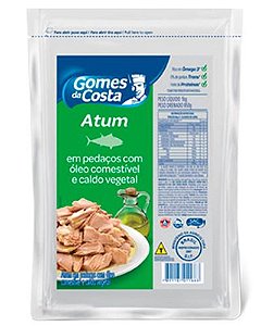 Atum Pedaços em Óleo Pacote 500 g - Gomes da Costa