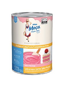 Recheio e Cobertura Sabor Morango Moça Lata 2,6 kg - Nestlé