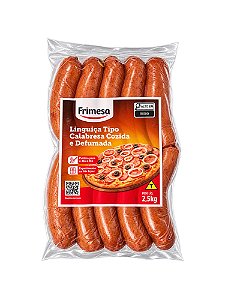 Linguiça Calabresa Inteira por kg Pacote 2,5 kg - Frimesa