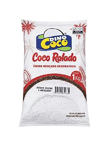 Coco Ralado Úmido e Adoçado Pacote 1 kg - Dinococo