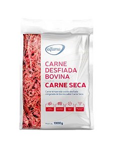 Carne Seca Bovina Desfiada Cozida e Congelada Pacote 1 kg - Alfama