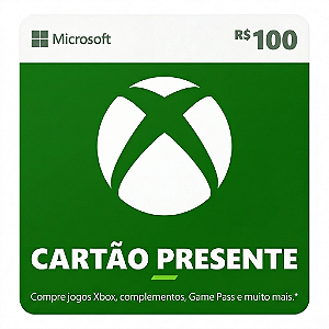 Microsoft Xbox Gift Card Saldo R$100 Reais