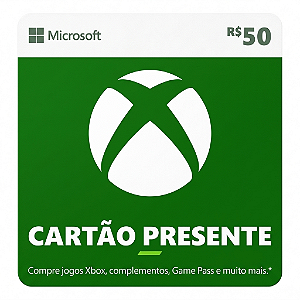 Microsoft Xbox Gift Card Saldo R$50 Reais