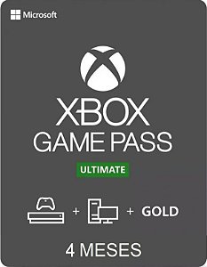Xbox Game Pass Ultimate 4 Meses para Novos Usuários