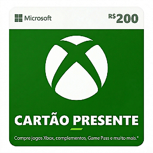 Microsoft Xbox Gift Card Saldo R$200 Reais