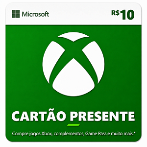 Microsoft Xbox Gift Card Saldo R$10 Reais