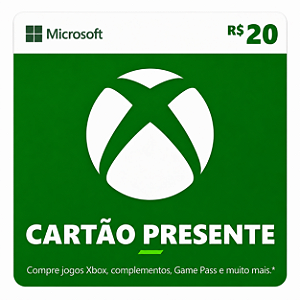 Microsoft Xbox Gift Card Saldo R$20 Reais