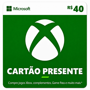 Microsoft Xbox Gift Card Saldo R$40 Reais