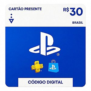 PlayStation PSN Gift Card Saldo R$30 Reais