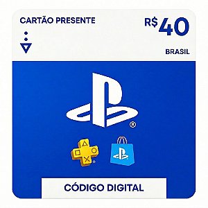 PlayStation PSN Gift Card Saldo R$40 Reais