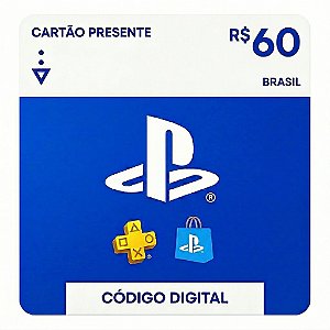 PlayStation PSN Gift Card Saldo R$60 Reais