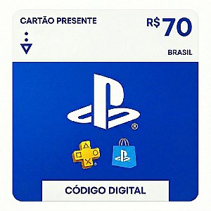 PlayStation PSN Gift Card Saldo R$ 70 Reais