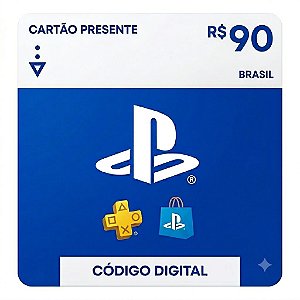 PlayStation PSN Gift Card Saldo R$ 90 Reais