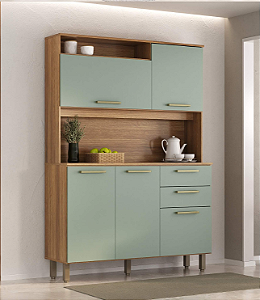 Cozinha Compacta 352 - 5P - 1,30M  - Verde mar